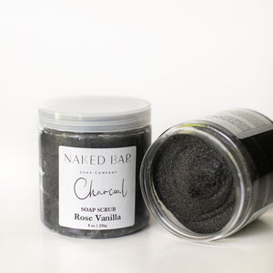 Naked Bar Soap Co Charcoal Rose Vanilla Whipped Soap Scrub