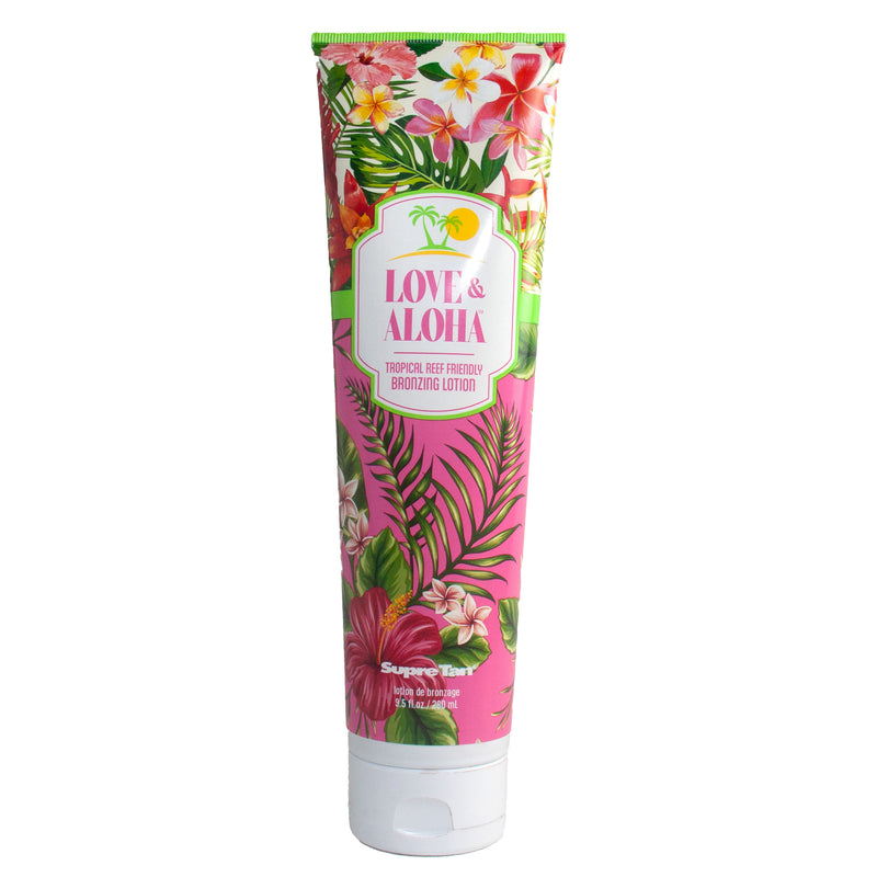 Supre Tan Love & Aloha Tanning Bed Lotion with DHA Bronzers.