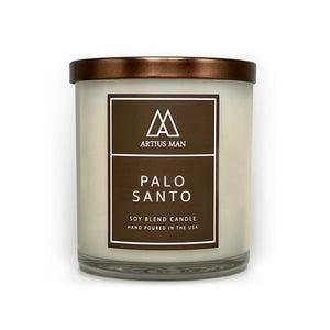 Artius Man Soy Blend Wood Wick Candle - Palo Santo